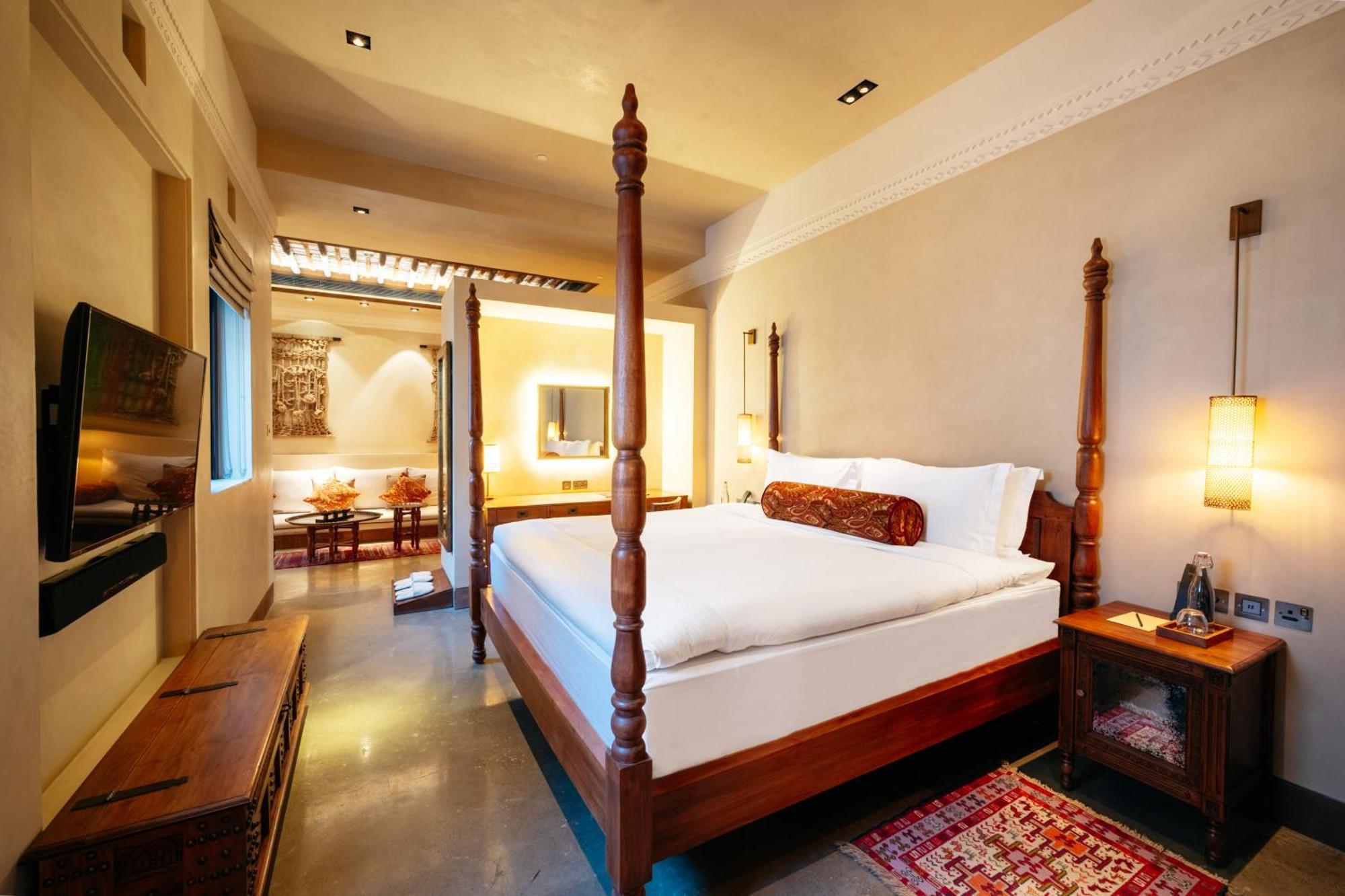 The Chedi Al Bait, Sharjah Hotell Exteriör bild A bedroom at the hotel